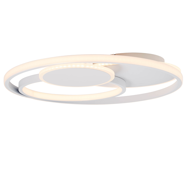 LED-Deckenleuchte Runda - Silikon / Aluminium - 1-flammig - Weiß