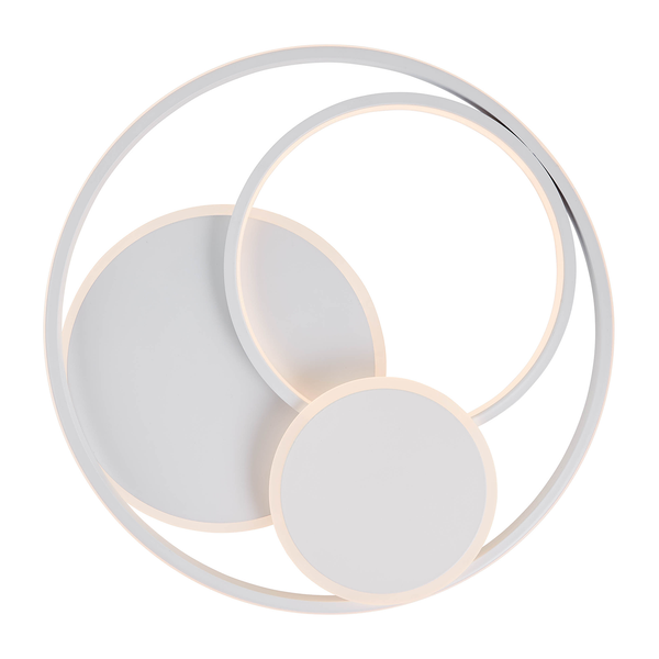 LED-Deckenleuchte Runda - Silikon / Aluminium - 1-flammig - Weiß