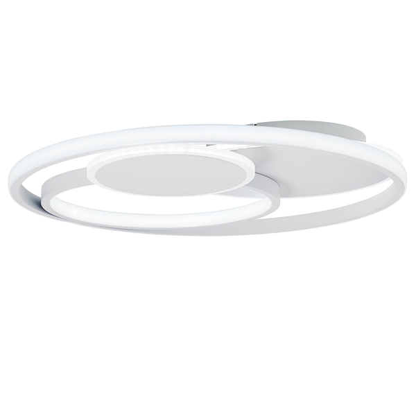 LED-Deckenleuchte Runda - Silikon / Aluminium - 1-flammig - Weiß