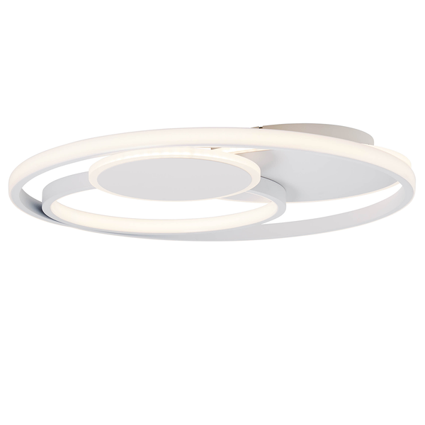 LED-Deckenleuchte Runda - Silikon / Aluminium - 1-flammig - Weiß