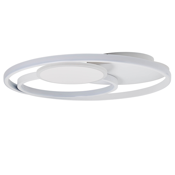 LED-Deckenleuchte Runda - Silikon / Aluminium - 1-flammig - Weiß