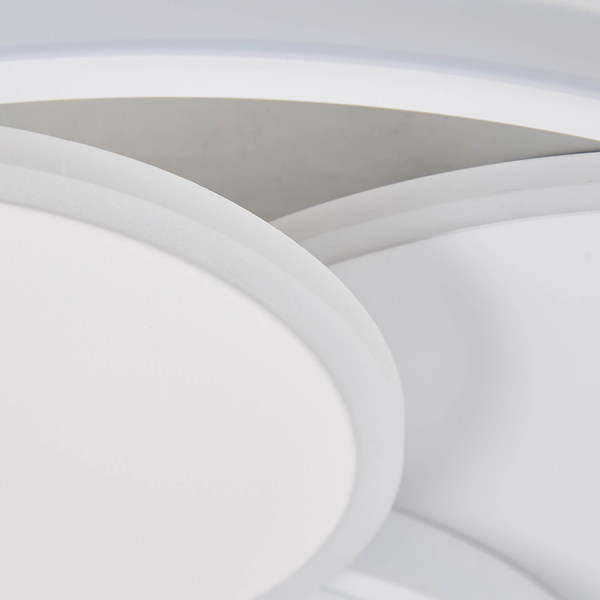 LED-Deckenleuchte Runda - Silikon / Aluminium - 1-flammig - Weiß