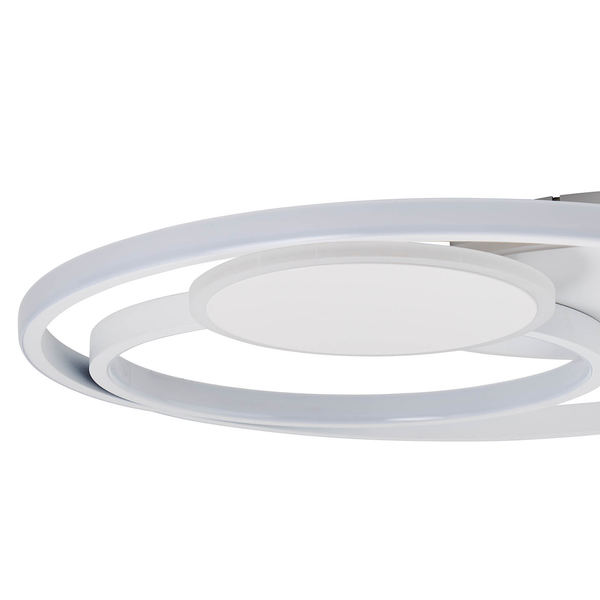 LED-Deckenleuchte Runda - Silikon / Aluminium - 1-flammig - Weiß