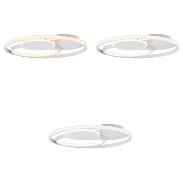 LED-Deckenleuchte Runda - Silikon / Aluminium - 1-flammig - Weiß