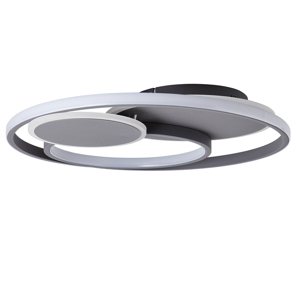 LED-Deckenleuchte Runda - Silikon / Aluminium - 1-flammig - Grau