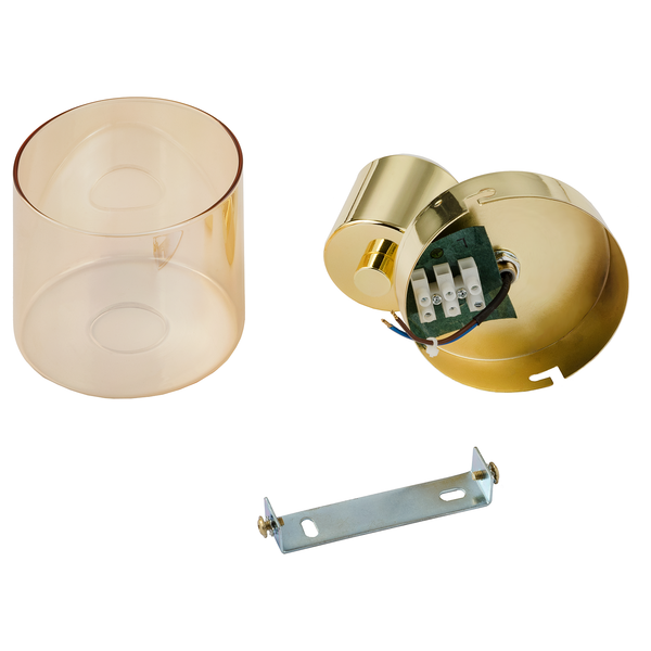 Wandleuchte KOLIND - Metall Gold glänzend / Glas Bernsteinfarben