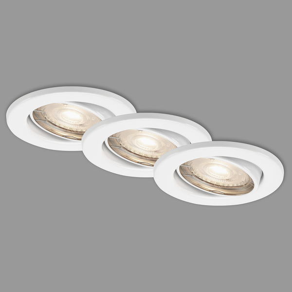 LED-Einbauleuchte Sten II - Eisen - 3-flammig