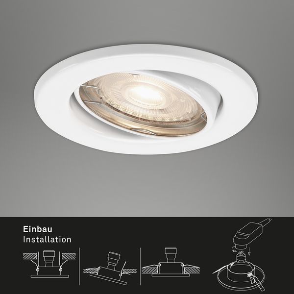LED-Einbauleuchte Sten II - Eisen - 3-flammig