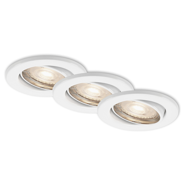 LED-Einbauleuchte Sten II - Eisen - 3-flammig