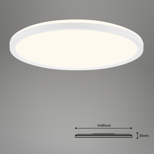 LED-Deckenleuchte Slim XII - Polycarbonat - 1-flammig