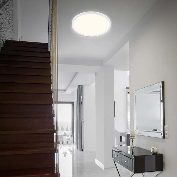 LED-Deckenleuchte Slim XII - Polycarbonat - 1-flammig