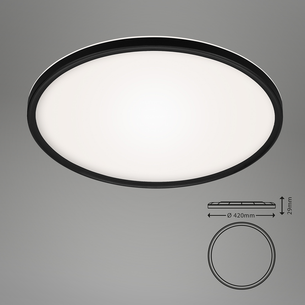 LED-Deckenleuchte Slim X - Polycarbonat - 1-flammig