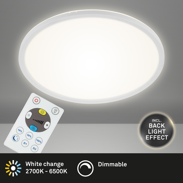 LED-Deckenleuchte Slim IV - Polycarbonat - 1-flammig
