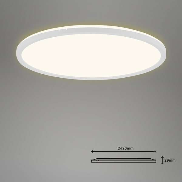 LED-Deckenleuchte Slim IV - Polycarbonat - 1-flammig