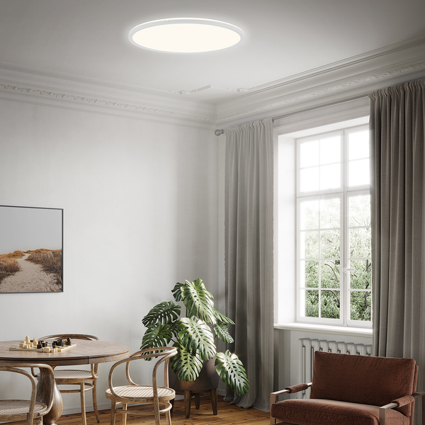LED-Deckenleuchte Slim IV - Polycarbonat - 1-flammig