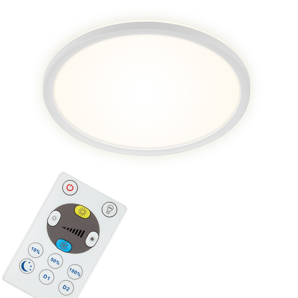 LED-Deckenleuchte Slim II - Polycarbonat - 1-flammig