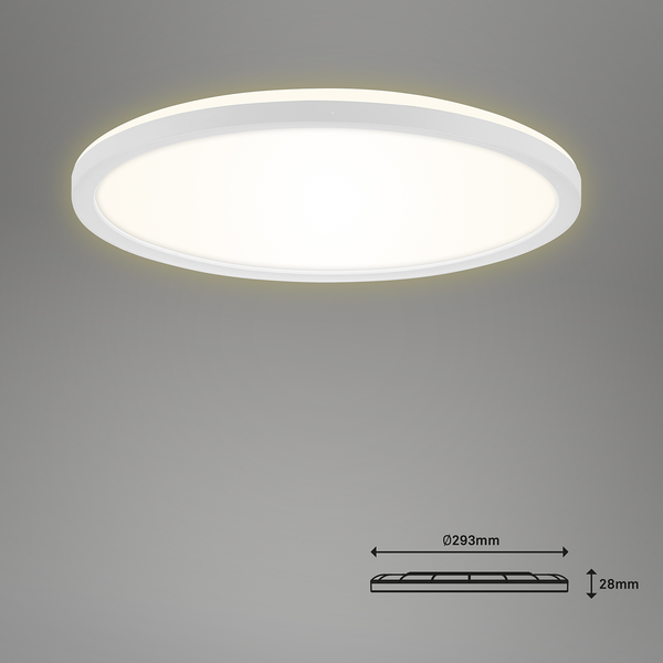 LED-Deckenleuchte Slim II - Polycarbonat - 1-flammig