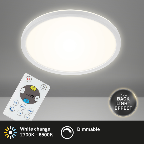 LED-Deckenleuchte Slim II - Polycarbonat - 1-flammig
