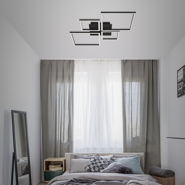 LED-Deckenleuchte Frame V - Polycarbonat / Eisen - 1-flammig