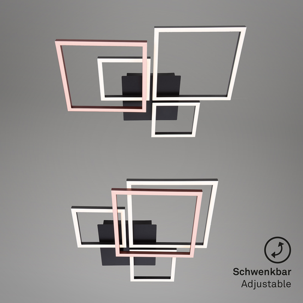 LED-Deckenleuchte Frame V - Polycarbonat / Eisen - 1-flammig