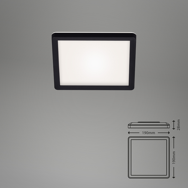 LED-Deckenleuchte Slim XIV - Polycarbonat - 1-flammig