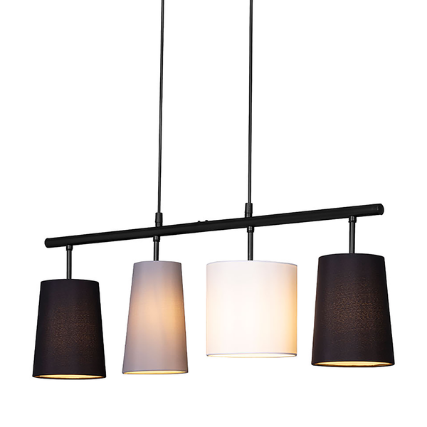 Pendelleuchte Shades I - Baumwollstoff / Eisen - 4-flammig