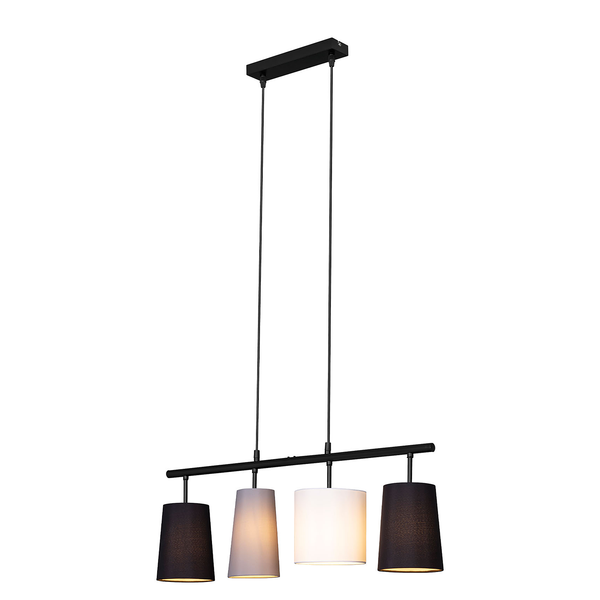Pendelleuchte Shades I - Baumwollstoff / Eisen - 4-flammig