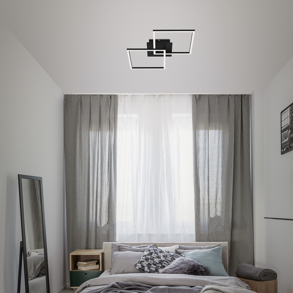 LED-Deckenleuchte Frame VI - Polycarbonat / Eisen - 1-flammig