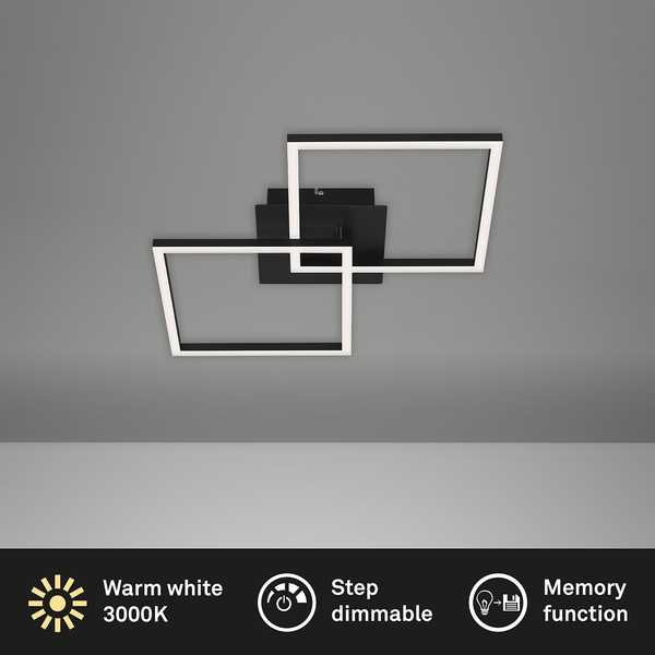 LED-Deckenleuchte Frame VI - Polycarbonat / Eisen - 1-flammig