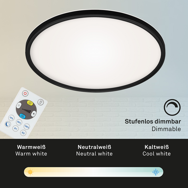 LED-Deckenleuchte Slim III - Polycarbonat - 1-flammig
