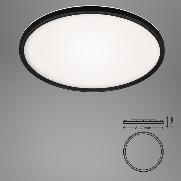 LED-Deckenleuchte Slim III - Polycarbonat - 1-flammig