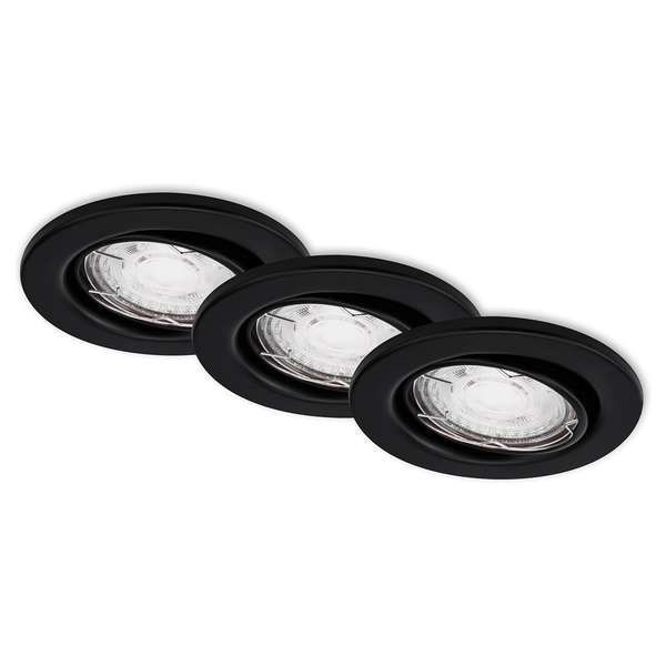 LED-Einbauleuchte Sten V - Eisen - 3-flammig