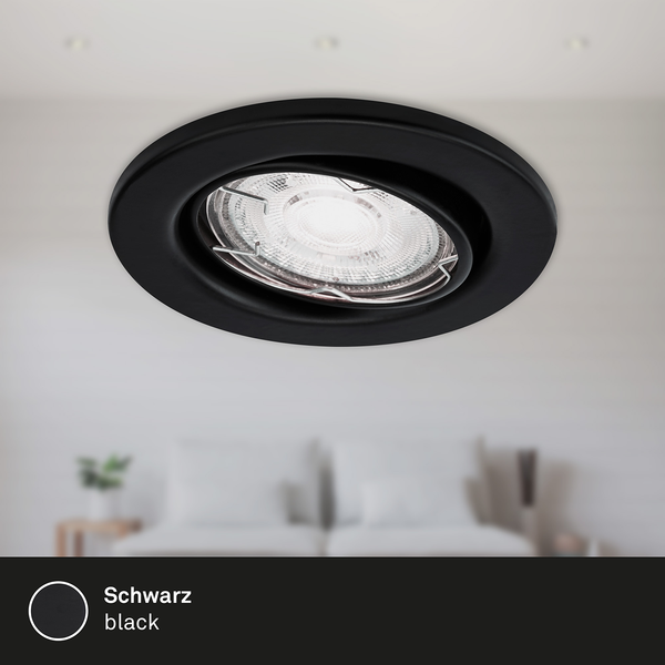 LED-Einbauleuchte Sten V - Eisen - 3-flammig