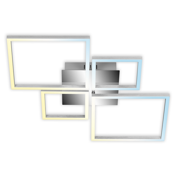 LED-Deckenleuchte Frame XI - Polycarbonat / Eisen - 1-flammig