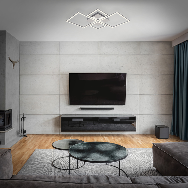 LED-Deckenleuchte Frame XI - Polycarbonat / Eisen - 1-flammig