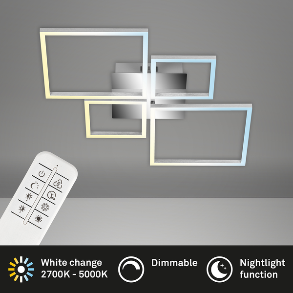 LED-Deckenleuchte Frame XI - Polycarbonat / Eisen - 1-flammig