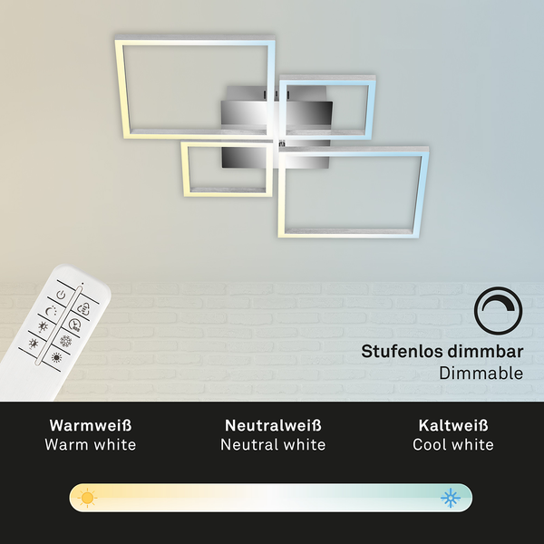 LED-Deckenleuchte Frame XI - Polycarbonat / Eisen - 1-flammig