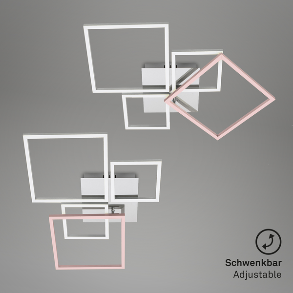 LED-Deckenleuchte Frame XI - Polycarbonat / Eisen - 1-flammig