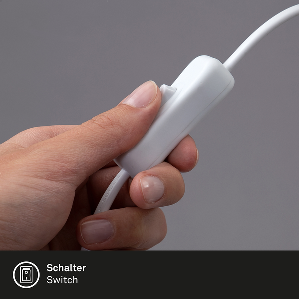 Tischleuchte Kago - Eisen - 1-flammig - Weiß