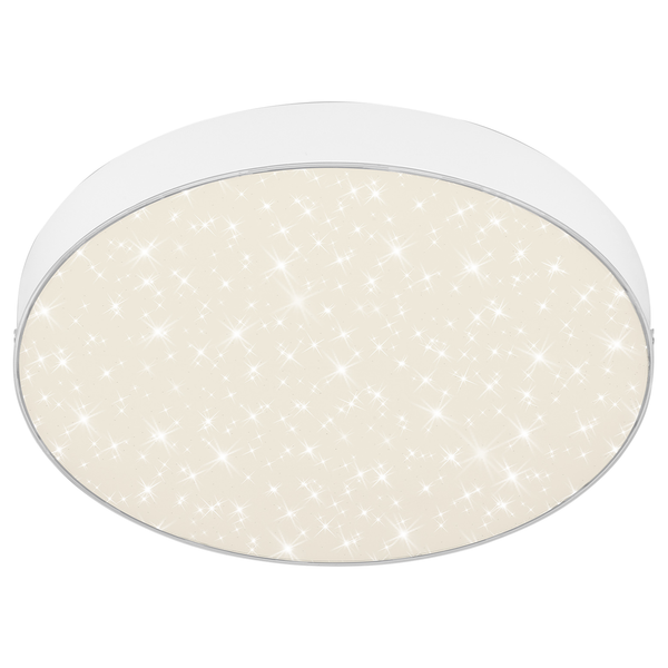 LED-Deckenleuchte Flame Star I - Polycarbonat / Eisen - 1-flammig - Weiß - Durchmesser: 29 cm