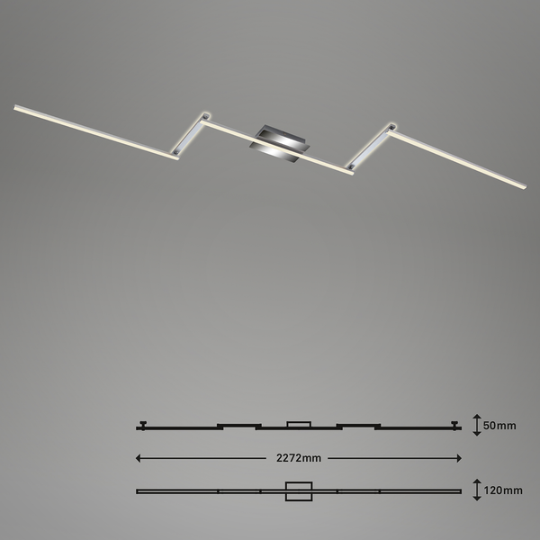 LED-Deckenleuchte Staff IV - Polycarbonat / Eisen - 1-flammig