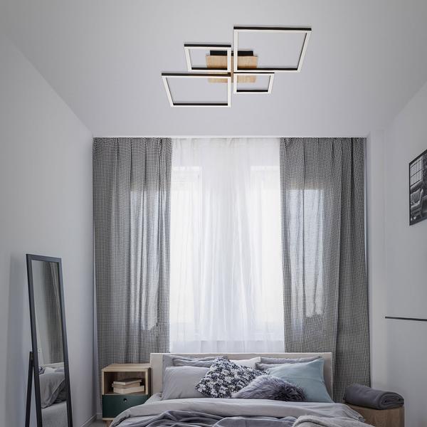 LED-Deckenleuchte Frame VII - Polycarbonat / Eisen - 1-flammig