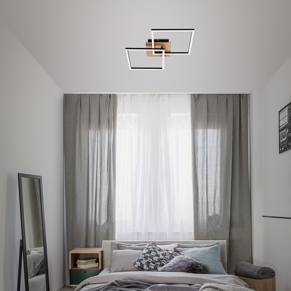 LED-Deckenleuchte Frame VIII - Polycarbonat / Eisen - 1-flammig