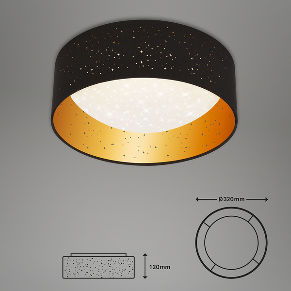 LED-Deckenleuchte Maila III - Polycarbonat / Eisen - 1-flammig