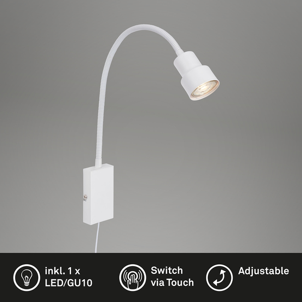 LED-Tischleuchte Tusi - Eisen - 1-flammig - Weiß