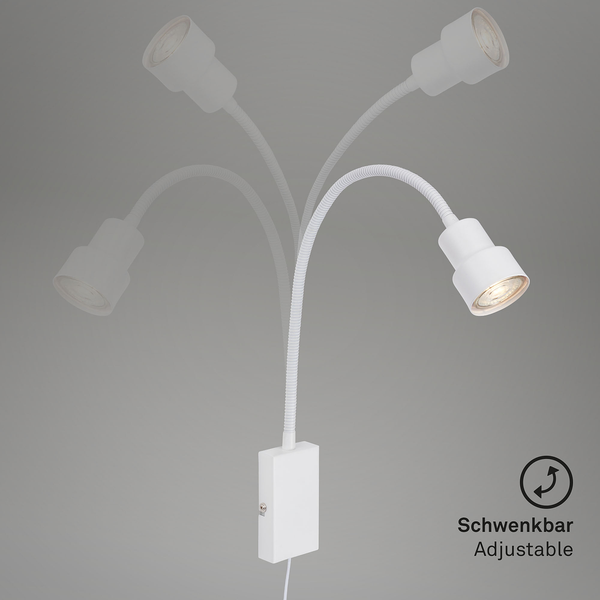 LED-Tischleuchte Tusi - Eisen - 1-flammig - Weiß