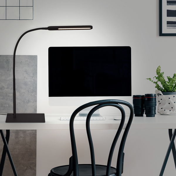 LED-Tischleuchte Servo I - Polycarbonat - 1-flammig - Schwarz