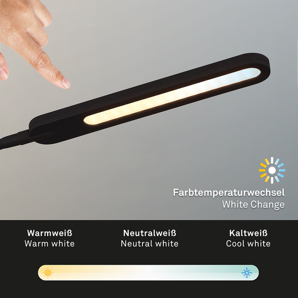 LED-Tischleuchte Servo I - Polycarbonat - 1-flammig - Schwarz
