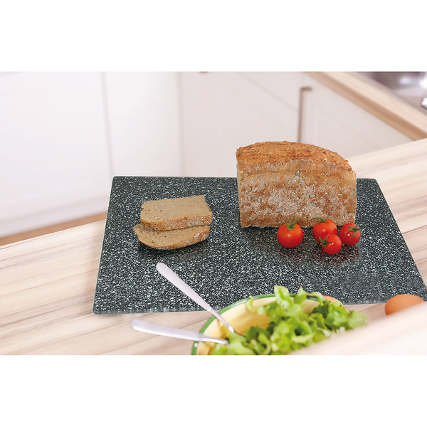 Schneideplatten-Set Flen (2-tlg.) - vorgespanntes bruchsicheres Glas - Schwarz