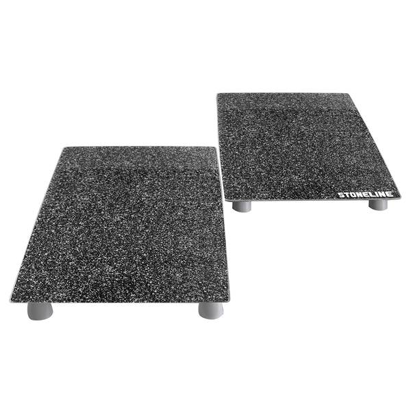 Schneideplatten-Set Flen (2-tlg.) - vorgespanntes bruchsicheres Glas - Schwarz